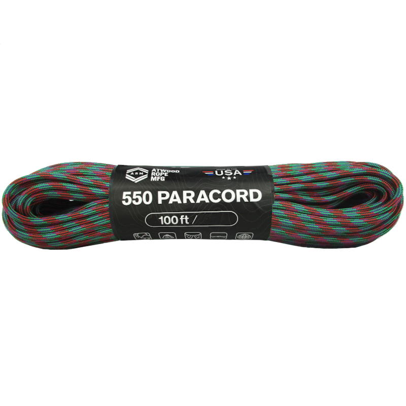 Atwood 550 Paracord 100ft - Assorted Colors for Sale, Online Outdoor  Recreation Store