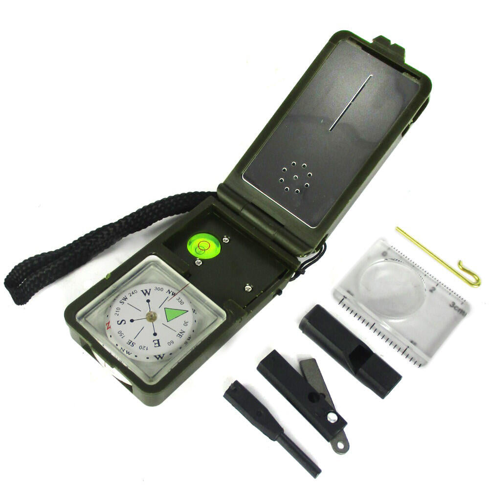 Stock 10 in1 Survival Kits Compass Flint Thermometer Hygrometer Camping  Hiking
