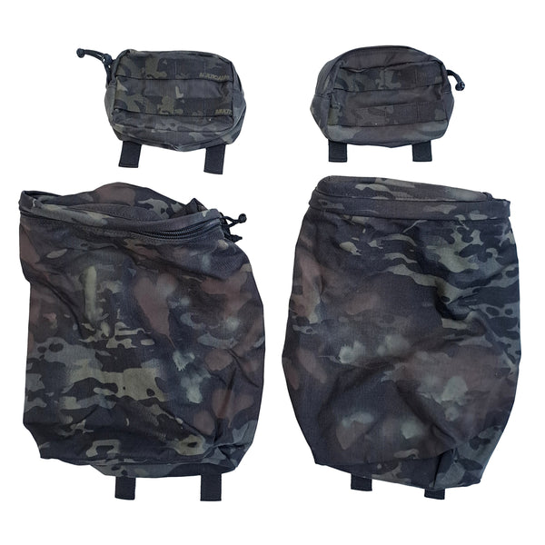 Multicam Black MOLLE Small Utility and Side Pouches - New Zealand Army Surplus -