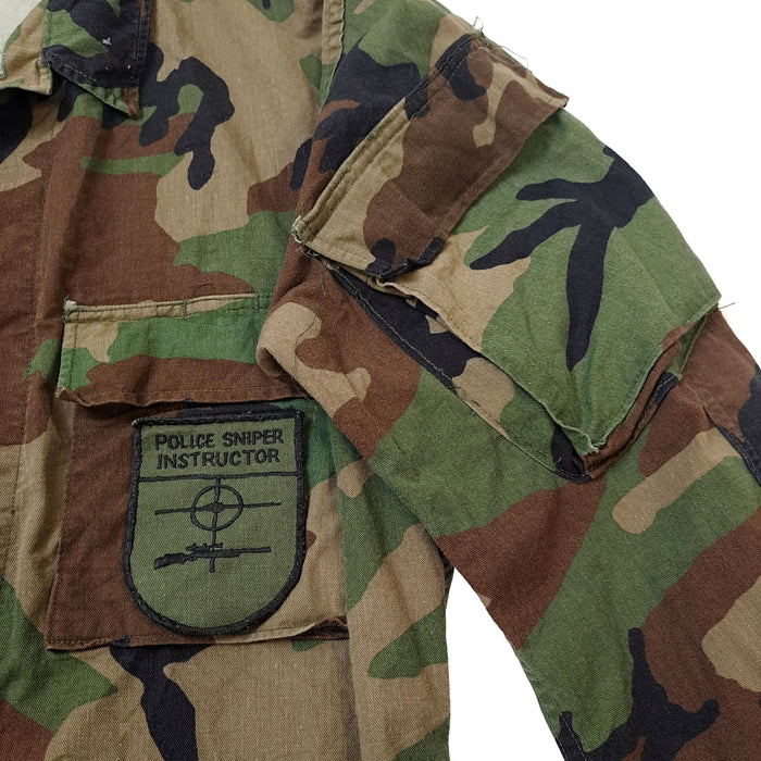 US Police Raid Mod Woodland Shirt - XLarge