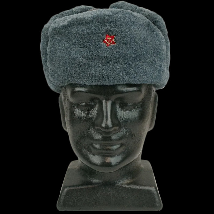 Soviet Ushanka With Badge - Russian Army Surplus - Hats