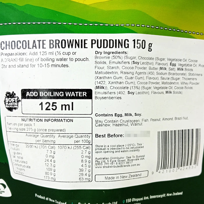 Back Country Cuisine - Chocolate Pudding